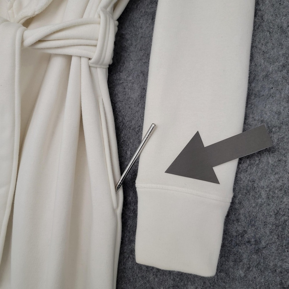UGG Duffield II Robe Womens M Cream Fleece Kimono Belted Shawl Collar Pockets - Picture 7 of 14
